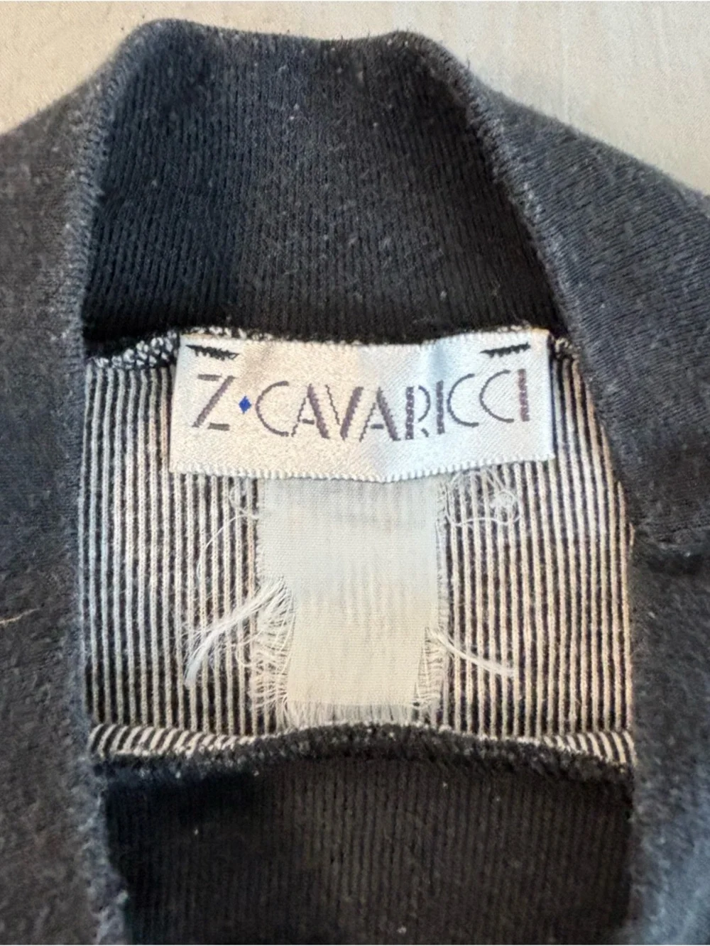 Vintage Z Cavaricci Mock Neck Shirt Men’s Xl Long Sleeve Black Gray - Picture 7 of 7